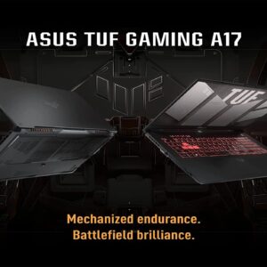 ASUS 2021 TUF A17 17.3" FHD 144Hz Gaming Laptop, AMD Ryzen 7-6800H Processor, 16GB DDR5 RAM, 512GB PCIe SSD, Backlit Keyboard, GeForce RTX 3060 6G DDR6, HD Webcam, Windows 11, Gray, 32GB USB Card