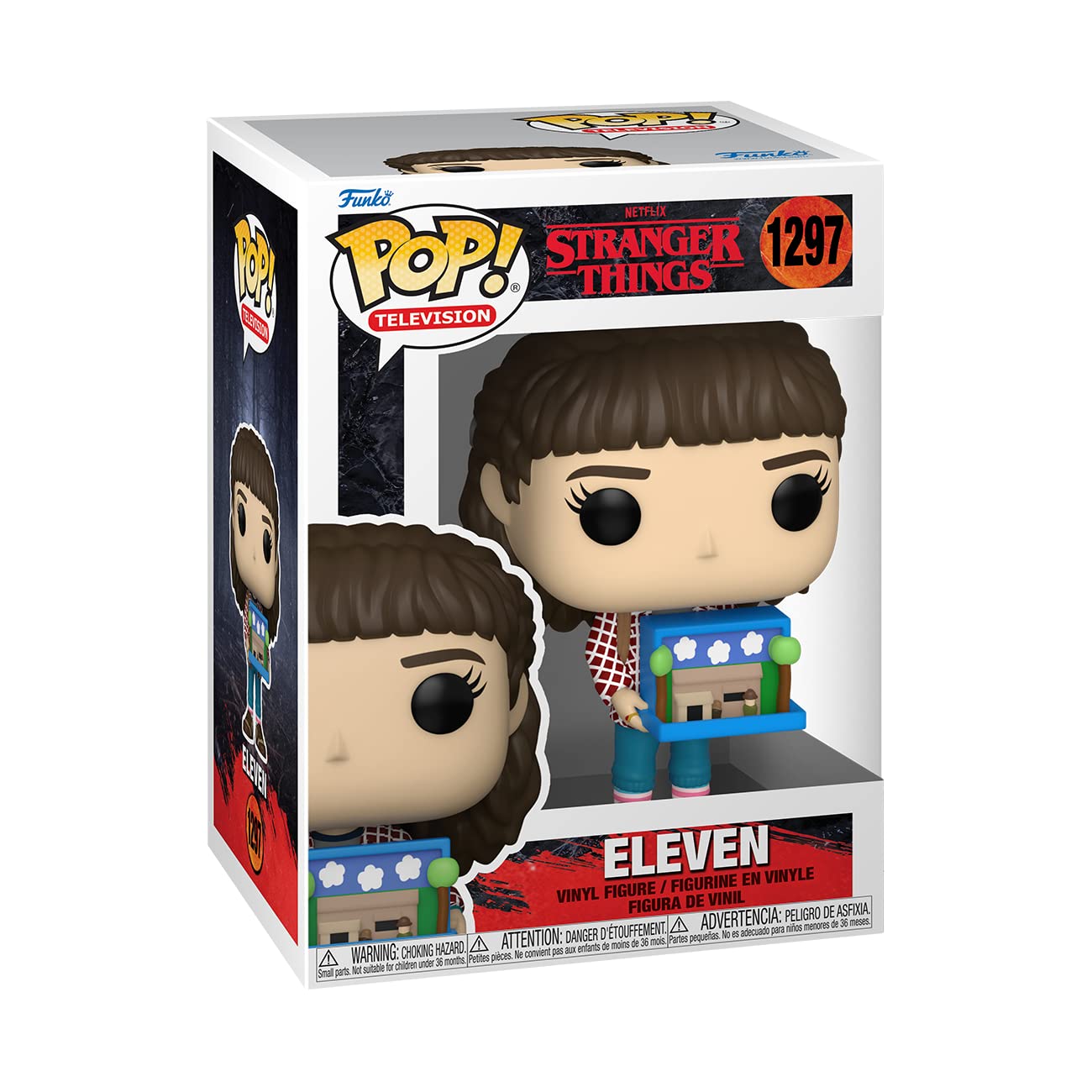 POP [Stranger Things - Eleven with Diorama [Season 4] Funko Vinyl Figure (Bundled with Compatible Box Protector Case), Multicolor, 3.75 inches