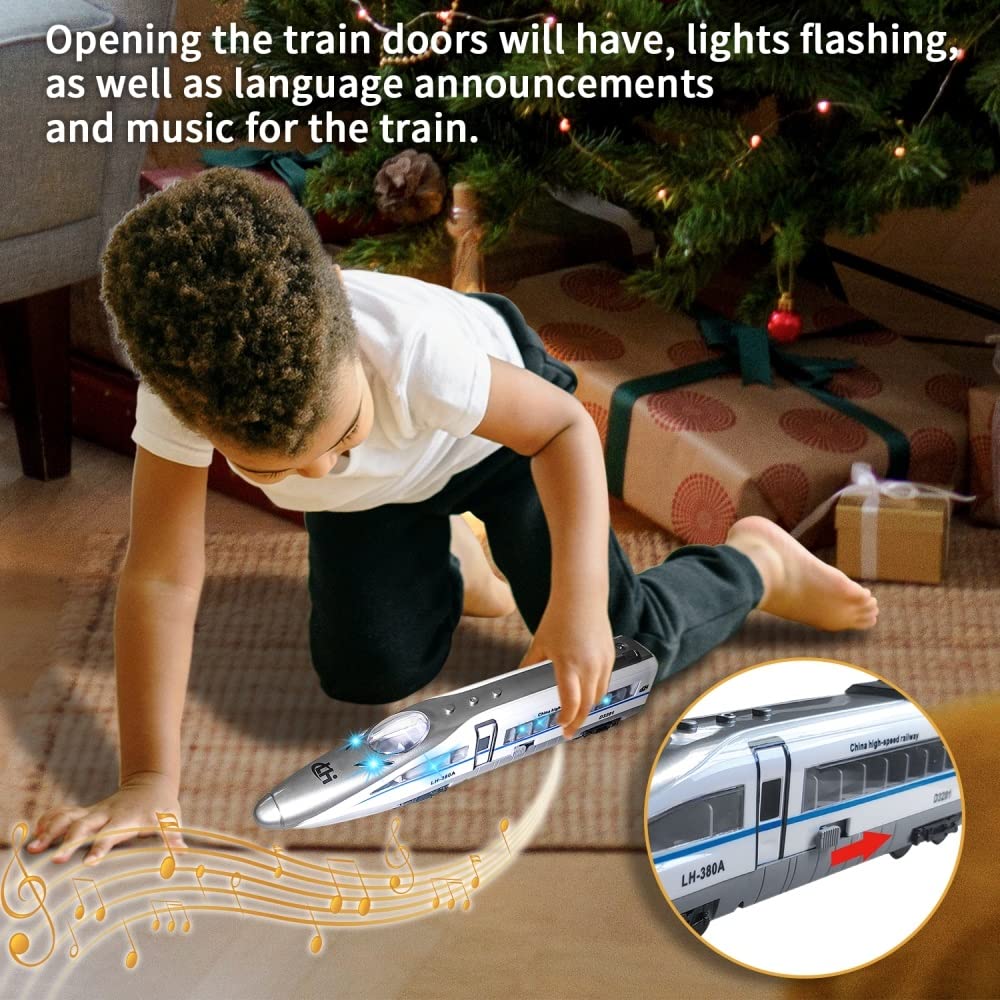 Bullet Train Mini Toys for Kids with Sound & Light - Train Set for 3 4 5 6 Years Old Boys Girls Classic Toy Gift for Holiday, Birthdays or Christmas