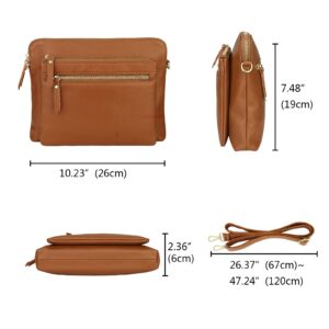 Uromee Crossbody Bags for Women Genuine Leather Small Adjustable Shoulder Purse Travel