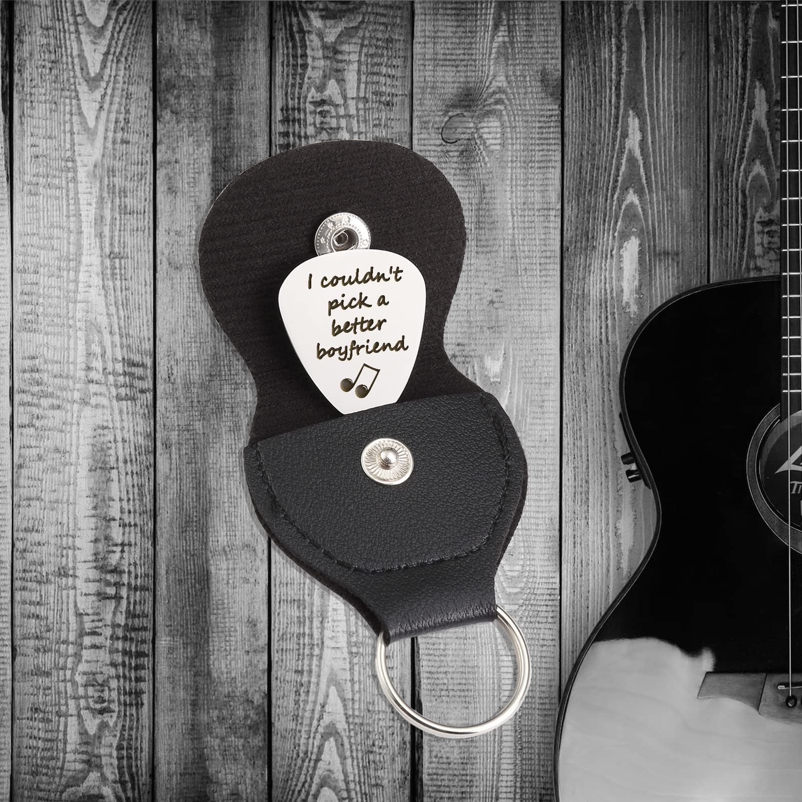 Stainless Steel Guitar Pick Jewelry Gift for Boyfriend, I Couldn't Pick A Better Boyfriend, Musician Guitar Player Pick Gift for Boyfriend, Birthday Anniversary Christmas Valentines Gift for Him