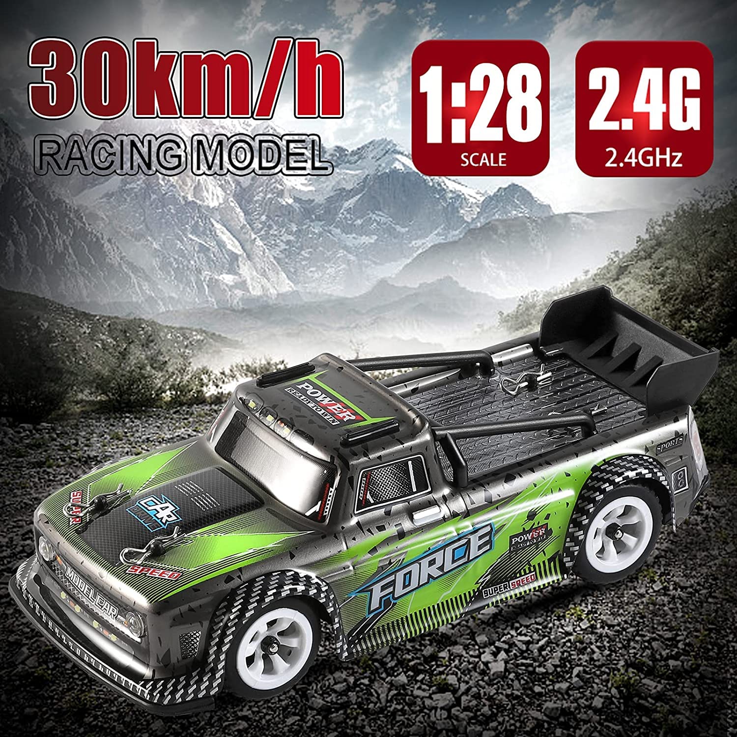 Wltoys 284131 RC Cars 1/28 Mini Drift RC Car with 3pcs Upgraded 500mah Battery 30km/h RC Drift Cars 130 Brushed Motor 2.4GHz Remote Control Car LED Car Lamp 4WD Micro RC Drift Car for Adults Gifts