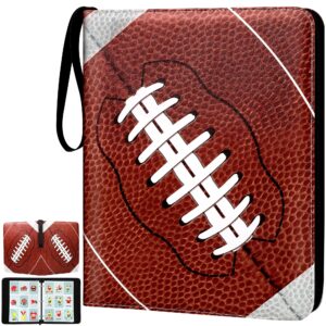 elcoho 900 pockets football card binder for trading cards holder with sleeves album cards holder protectors with 3 d-ring album for sports, football card collection storage