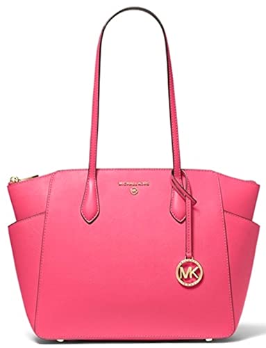 MICHAEL MICHAEL KORS Women's Marilyn Medium Saffiano Leather Tote Bag, Rubin Red