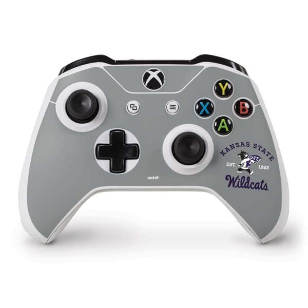 Skinit Decal Gaming Skin Compatible with Xbox One S Controller - Officially Licensed College Kansas State Wildcats Est 1863 Design