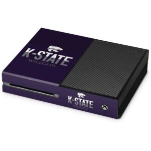 skinit decal gaming skin compatible with xbox one console - officially licensed college k-state wildcats gradient design