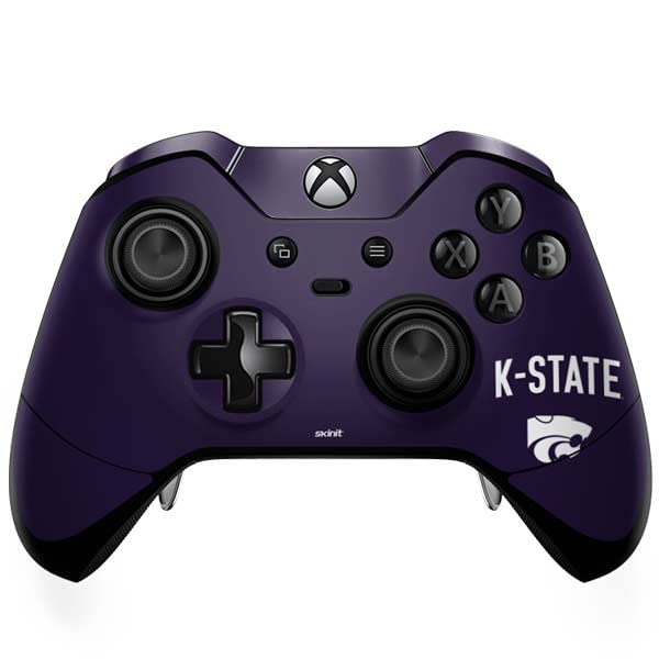 Skinit Decal Gaming Skin Compatible with Xbox One Elite Controller - Officially Licensed College K-State Logo Design