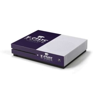 skinit decal gaming skin compatible with xbox one s console - officially licensed college k-state wildcats gradient design