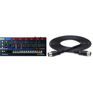 roland ju-06a sound module with 8 patches + 8 banks and hosa mid-315bk 5-pin din to 5-pin din midi cable, 15 feet