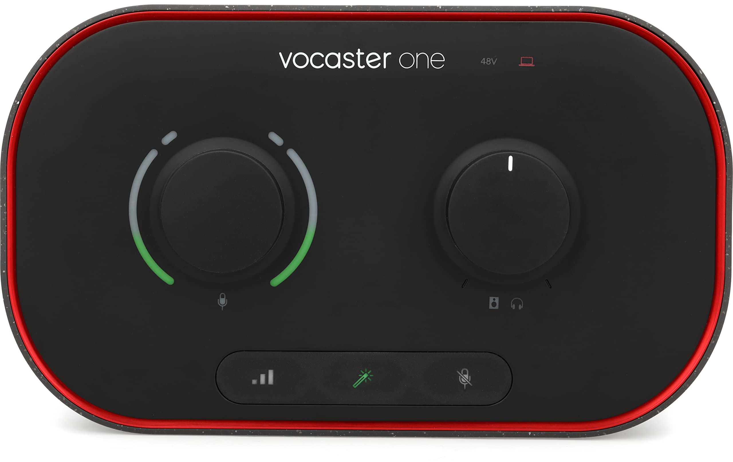 Focusrite Vocaster 1 and SM7B Microphone Solo Podcast Bundle, with Closed-Back Headphones, Deskmount Boom Arm, and 10' XLR Cable