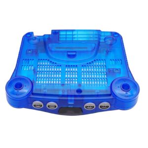 Carrying Storage Case for N64, Translucent Blue Retro Video Game Console Case Replacement Game Console Protective Shell for N64 Game Console