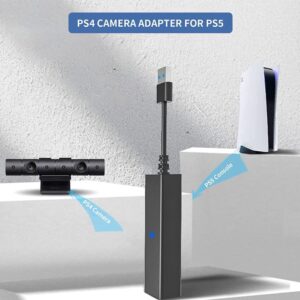 Camera Adapter for PS5 Game Console, VR Converter Cable PSVR VR Camera Adapter Cable for PS5 Game Console for PS4 Host Camera