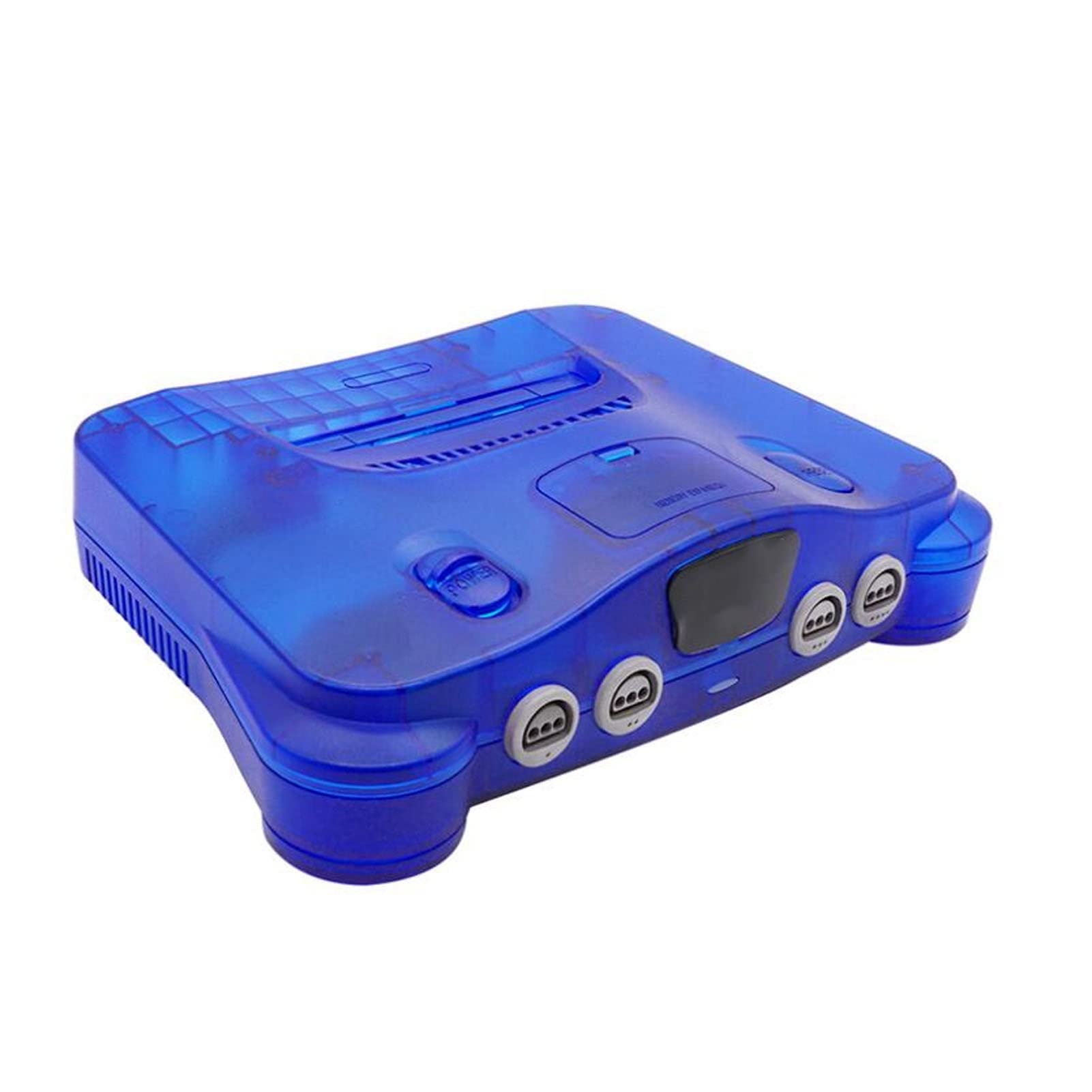 Carrying Storage Case for N64, Translucent Blue Retro Video Game Console Case Replacement Game Console Protective Shell for N64 Game Console