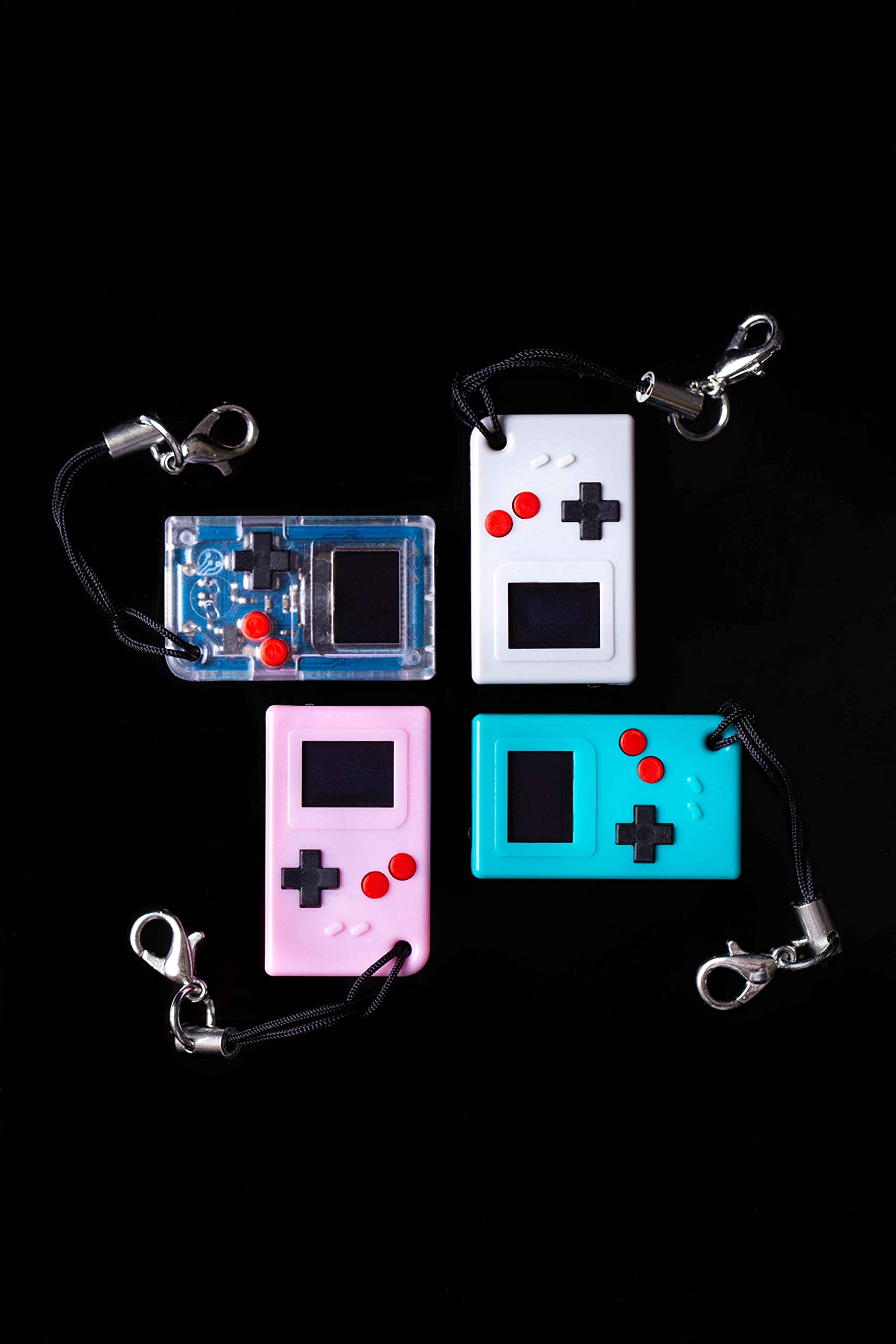 TinyCircuits Thumby (4 Pack Plus 2 Link Cables), Tiny Game Console, Playable Programmable Keychain: Electronic Miniature, STEM Learning Tool