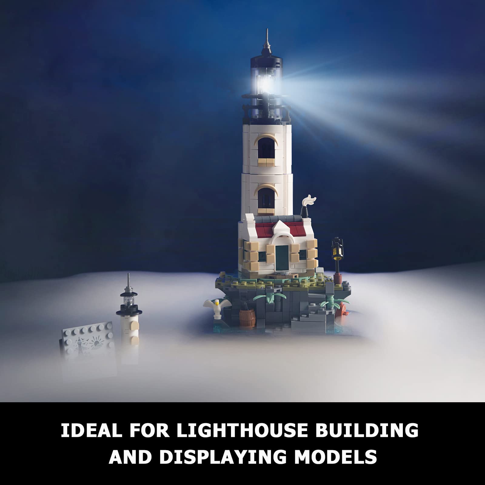 YOIFOY Ideas Lighthouse Building Sets with Glowing Rotating Lighting for Kids and Adults to Build and Collect, STEM Gifts for Boys and Girls Ages 8+(1016 Pieces),New in 2023