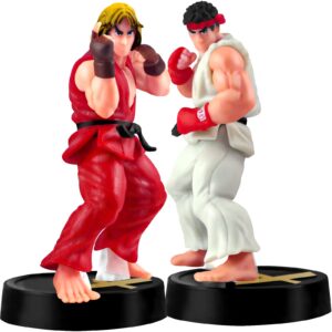 PSMILE 2PCS Solid PVC Street Fighter Hero Figure Action Figure Set 9.2cm