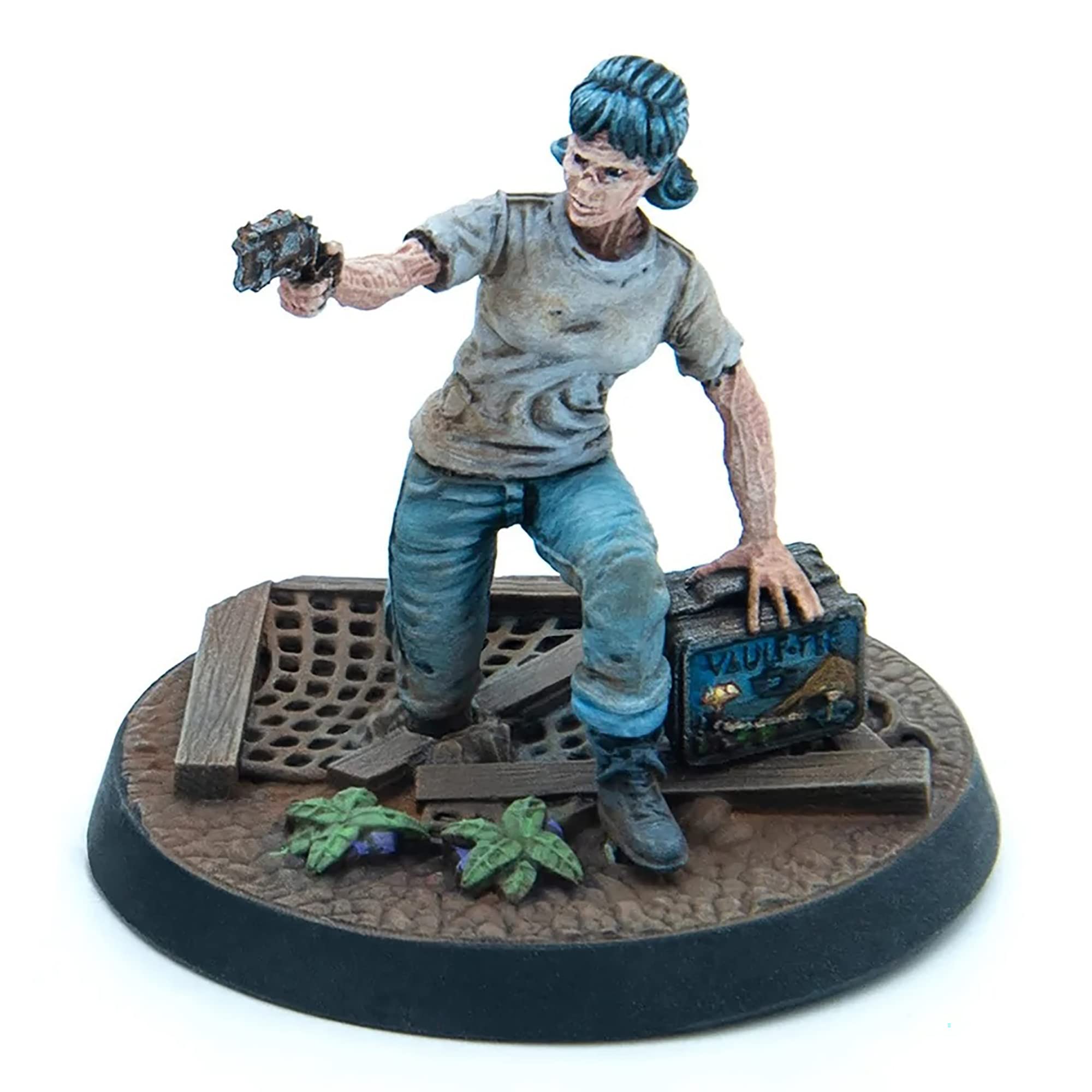 Modiphius Entertainment Fallout Wasteland Warfare: Survivors - Ghoul Settlers (The Slog) - 6 Unpainted Resin Miniatures, includes Scenic Bases, 32MM Scale Figures, Roleplaying Game Minifigures