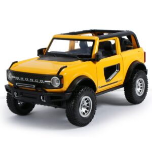 armsky toy trucks ford bronco 1:24 scale metal model die-cast hobby toy cars gifts for boys girls and adults bronco car lovers collection, yellow