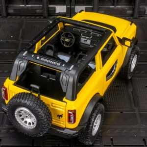 ARMSKY Toy Trucks Ford Bronco 1:24 Scale Metal Model Die-cast Hobby Toy Cars Gifts for Boys Girls and Adults Bronco Car Lovers Collection, Yellow