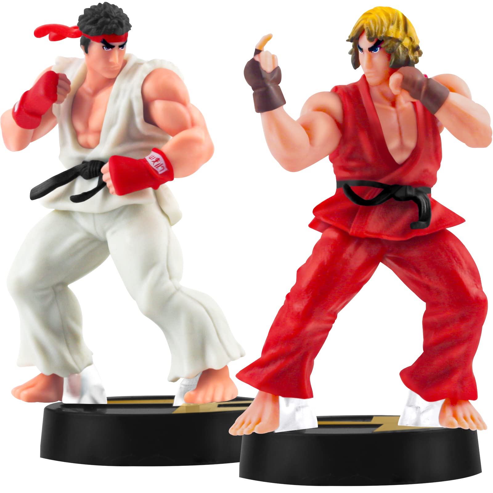 PSMILE 2PCS Solid PVC Street Fighter Hero Figure Action Figure Set 9.2cm