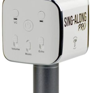 Sing-along PRO Bluetooth Microphone - Wireless Karaoke Microphone with Bluetooth for Kids and Adults - Portable Microphone for Home Karaoke - Sing-Along Mic with Stereo Audio - Black (Black)