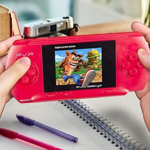 [2022 Version] Handheld Game Consoles, 2.4 Inch HD Color Screen Games Consoles Built-in 520 Classic Games - Rechargeable Battery Portable Style Game Consoles, Christmas Gift for Children (Red)