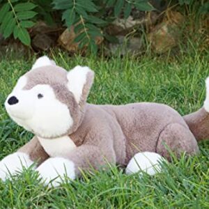 SENSORY4U Dog Weighted Stuffed Animal Puppy Wolf Plush Toy - 2.5lb Sensory Tool for Stress Relief and Comfort - Sensory Therapy for Kids and Adults