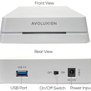 Avoluxion HDDGear Pro (White) 8TB 7200RPM USB 3.0 External Gaming Hard Drive (for PS5, Pre-formatted) (Renewed)