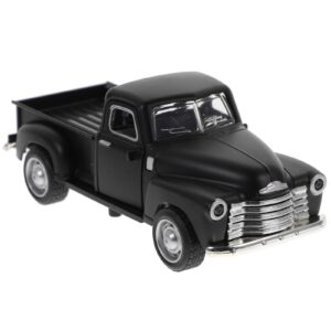 nuobesty die cast pickup truck model retro alloy car model metal truck model black car toy for christmas party table decor kids toy