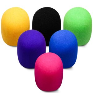 microphone cover colorful foam mic cover washable microphone windscreen microphone covers suitable for most standard handheld microphone (6 color)