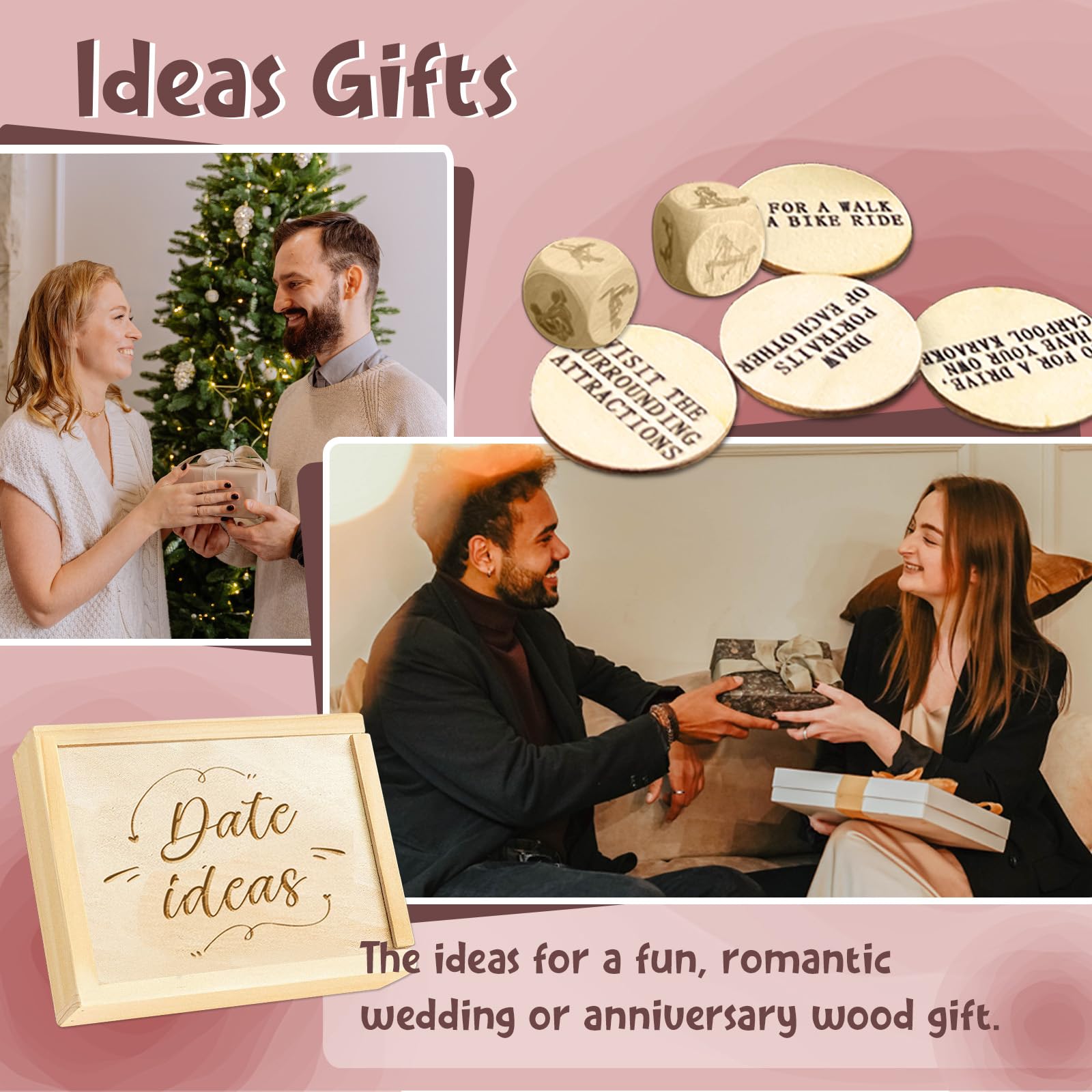 1DFAUL 60 Couples Games for Date Night Ideas with 2 Dice, for Date Night Cards Box for Couples Activities, Date Night Jar Gifts for Couples & Married Couple