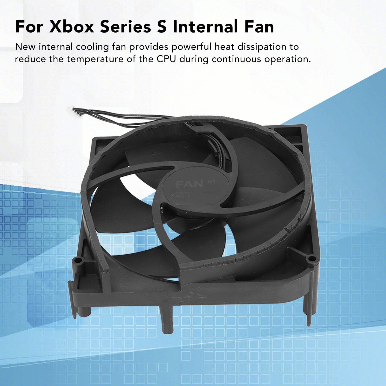 Septpenta Game Internal Cooling Fan for Xbox Series S Controller, 4 Wire Power Connector, Powerful Heat Dissipation, Precisely Sized, Replacement CPU Cooling Fan