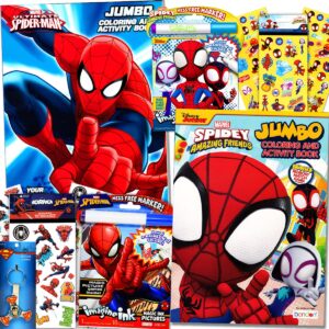 amazing spidey spiderman superhero coloring activity set bundle with coloring books, stickers, imagine ink coloring book and more