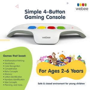 Webee Learning Game Console For 2 to 6 Year Old | 27 Games Included For Kids From Toddler Age To 6+ Year Olds, Boy Or Girl. Makes The Perfect Birthday or Christmas Gift.