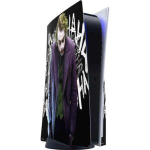 skinit decal gaming skin compatible with ps5 console - officially licensed warner bros joker the dark knight design