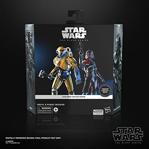 STAR WARS The Black Series NED-B & Purge Trooper, OBI-Wan Kenobi 6-Inch Collectible Action Figures Carbonized 2-Pack, Ages 4 and Up (Amazon Exclusive)