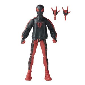 marvel legends series miles morales spider-man, collectible 6-inch action figures, 2 accessories