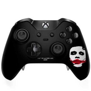 skinit decal gaming skin compatible with xbox one elite controller - officially licensed warner bros smeared joker design