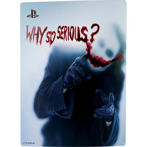 Skinit Decal Gaming Skin Compatible with PS5 Digital Edition Console + Controller - Officially Licensed Warner Bros Why So Serious Design