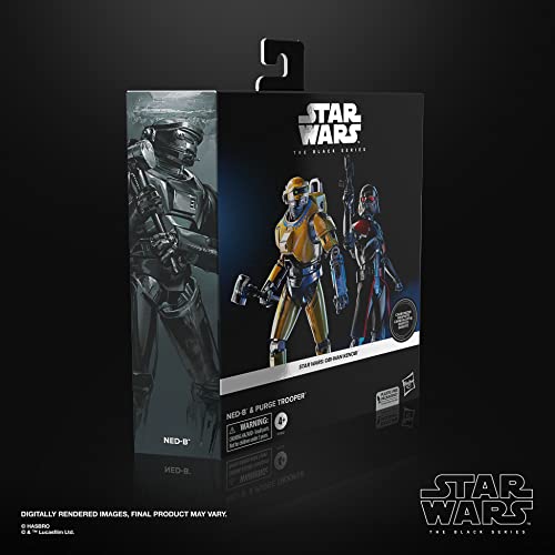 STAR WARS The Black Series NED-B & Purge Trooper, OBI-Wan Kenobi 6-Inch Collectible Action Figures Carbonized 2-Pack, Ages 4 and Up (Amazon Exclusive)