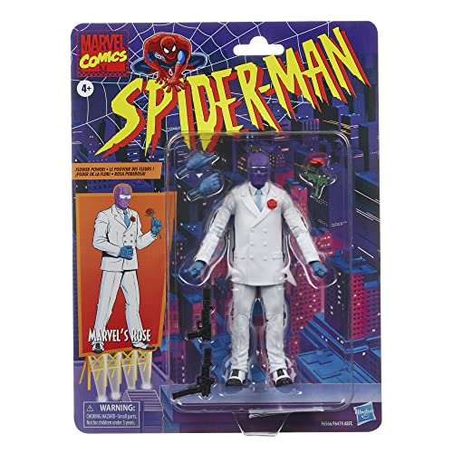 Marvel Legends Series Rose, Spider-Man Legends Collectible 6 Inch Action Figures, 5 Accessories