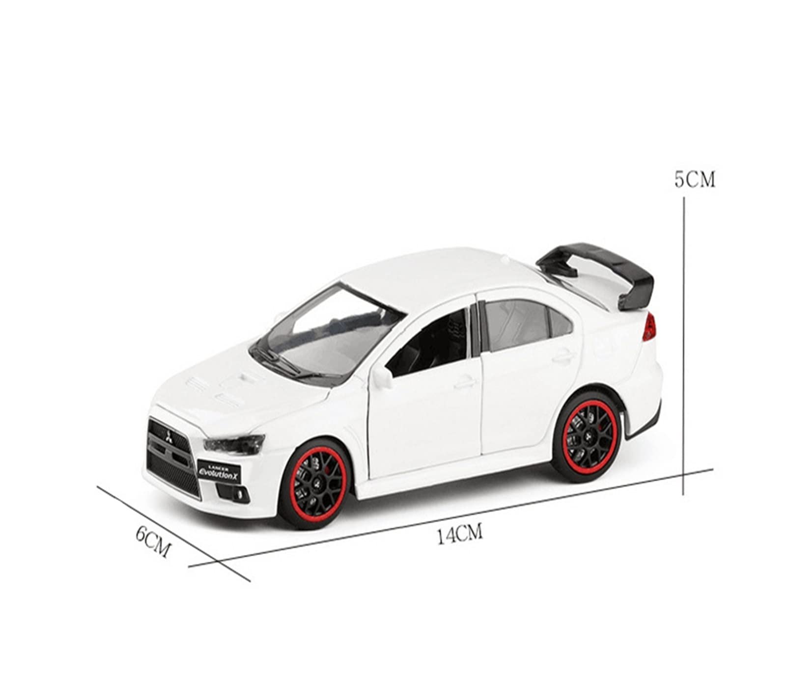 1:32 for Mitsubishi Lancer Evo X 10 Alloy Car Model Diecast Metal Toy Vehicles Car Model Sound Light Collection Kids Gift Scale Model ( Color : Black )