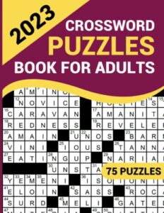 2023 crossword puzzles book for adults: medium to hard crossword puzzles | beautiful crossword puzzle book for puzzle lovers