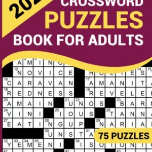 2023 Crossword Puzzles Book For Adults: medium to hard Crossword Puzzles | Beautiful Crossword Puzzle Book For Puzzle Lovers