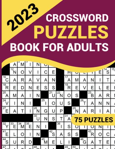 2023 Crossword Puzzles Book For Adults: medium to hard Crossword Puzzles | Beautiful Crossword Puzzle Book For Puzzle Lovers