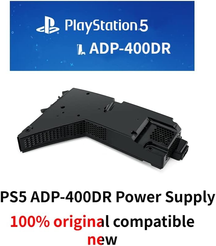 Diyeeni Power Supply 400DR Internal Replacement for PS5, Power Supply Battery Unit for PlayStation 5, Game Console Power Adapter with Power Cord, 100 to 127V/200 to 240V(US)