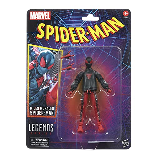 Marvel Legends Series Miles Morales Spider-Man, Collectible 6-inch Action Figures, 2 Accessories