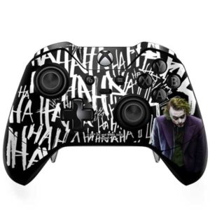 skinit decal gaming skin compatible with xbox one elite controller - officially licensed warner bros joker the dark knight design