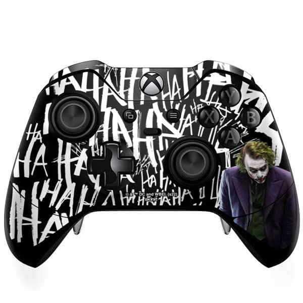 Skinit Decal Gaming Skin Compatible with Xbox One Elite Controller - Officially Licensed Warner Bros Joker The Dark Knight Design