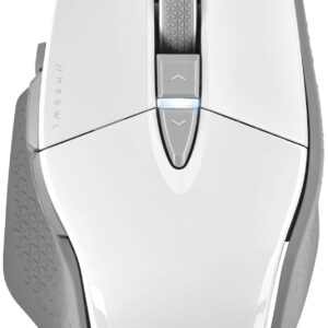 Corsair M65 RGB Ultra Wireless Tunable FPS Gaming Mouse - Sub-1ms Slipstream Wireless Technology, 26,000 DPI Optical Sensor, Up to 120 Hours of Battery Life, 8 Programmable Buttons - White